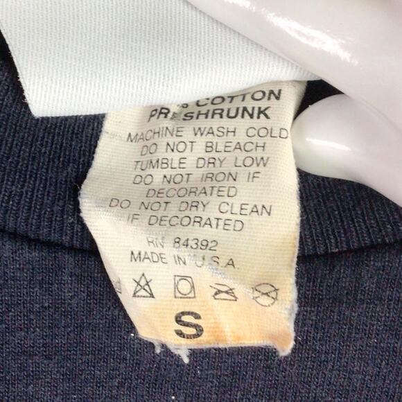 Vintage Cyndi Lauper At Last tour T Shirt Blue navy Small - Picture 4 of 5